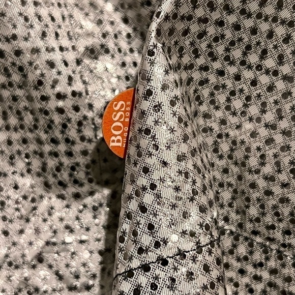 BOSS Hugo Boss metallic asymmetrical skirt. Size 6. Made in Portugal. - Picture 3 of 10